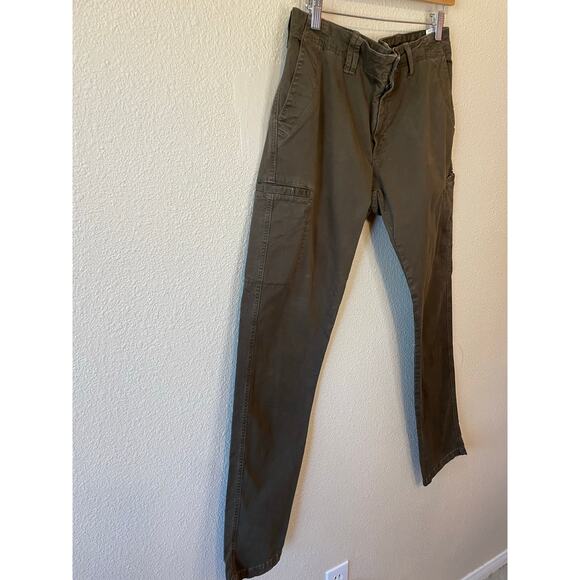 Vince Y2K Boho Straight Leg Cargo Style Olive Green Pants Size 30 - Picture 10 of 14